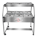 SPOLU BUFFETERA COMBINADA 6 CUBAS CALIENTES 3 CUBAS FRIAS 210X1035X600MM 220V